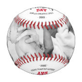 Balle De Baseball Première photo cadeau de Fête des pères (Devant)