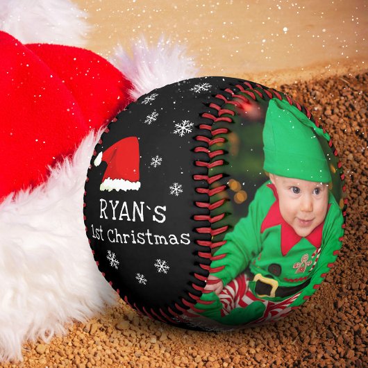 Balle De Baseball Première photo de Noël du Père Noël
