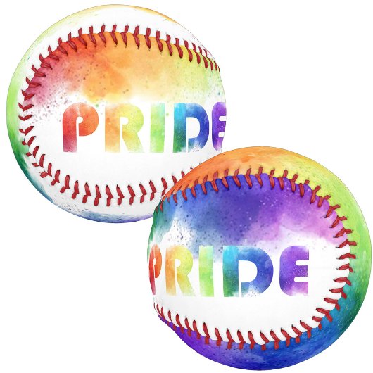 Balle De Baseball Pride arc-en-ciel