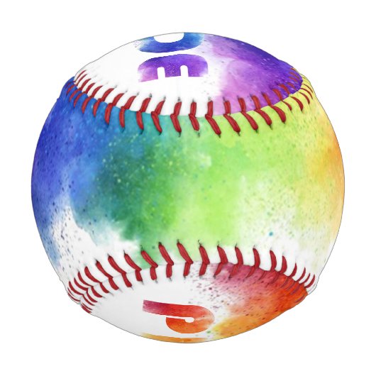 Balle De Baseball Pride arc-en-ciel (Dos)