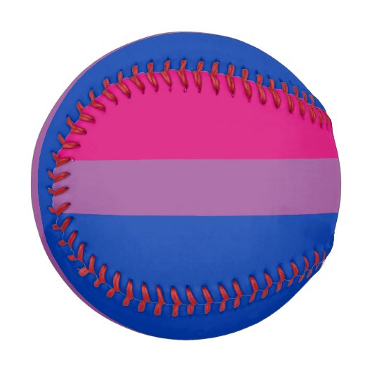 Balle De Baseball Pride bisexuelle (Bi Drapeau) (Devant Gauche)