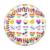 Balle De Baseball Pride Hearts Baseball (Devant Gauche)