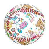 Balle De Baseball Princesse, Château et Accessoires (Devant Gauche)