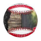 Balle De Baseball Puppy's First Christmas Chien Paw Photo Collage (Devant)
