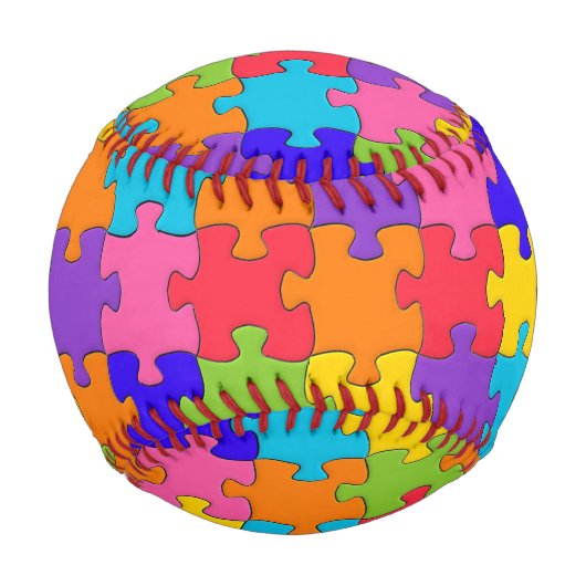 Balle De Baseball Puzzle coloré (Dos)