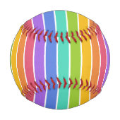 Balle De Baseball Rainbow Colours baseball personnalisé (Dos)