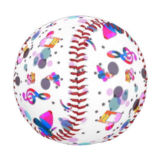 Balle De Baseball Rainbow Music Dancing (Angle)