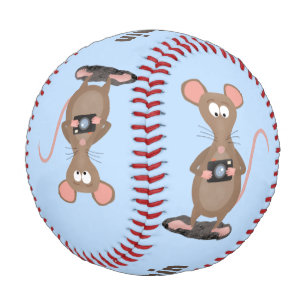 Balle De Baseball Rat drôle avec dessin animé de la caméra