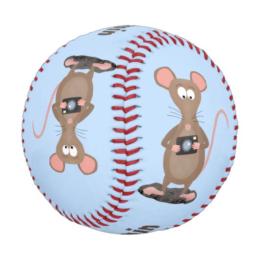 Balle De Baseball Rat drôle avec dessin animé de la caméra (Angle)