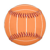 Balle De Baseball Rayures blanches simples sur fond orange (Dos)