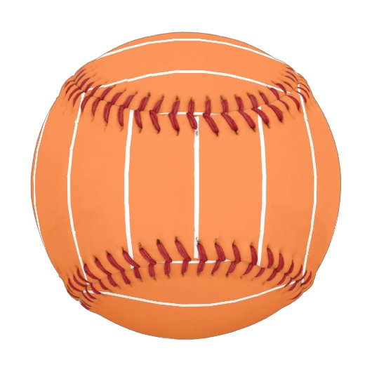 Balle De Baseball Rayures blanches simples sur fond orange (Devant)