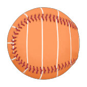 Balle De Baseball Rayures blanches simples sur fond orange (Devant Gauche)