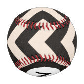 Balle De Baseball Rayures de danger du monogramme (Dos)