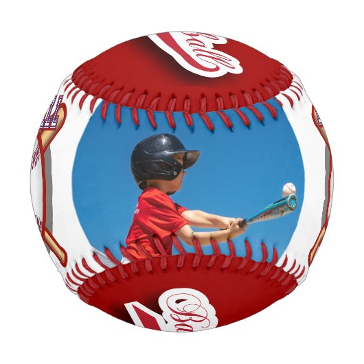 Balle De Baseball Red | Baseball avec photo (Devant)