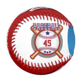 Balle De Baseball Red | Baseball avec photo (Devant Gauche)