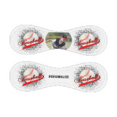 Balle De Baseball Red | Black | Baseball Retro Blanc avec photo (Panneaux)
