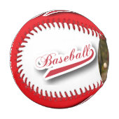 Balle De Baseball Red | BLANCHE | Baseball avec photo (Devant Gauche)