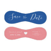 Balle De Baseball Red Blue Script Heart Save Dates Baseball (Panneaux)