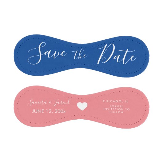 Balle De Baseball Red Blue Script Heart Save Dates Baseball (Panneaux)