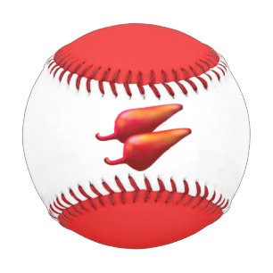Balle De Baseball Red Chili Peppers baseball blanc et rouge