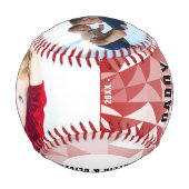 Balle De Baseball Red Geometrical Happy Father`s Day Photo Collage (Dos)