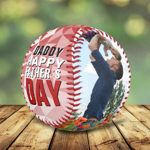 Balle De Baseball Red Geometrical Happy Father`s Day Photo Collage