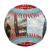 Balle De Baseball Red Heart Heureuse Sainte-Valentin 2 Photo Boyfrie (Devant)