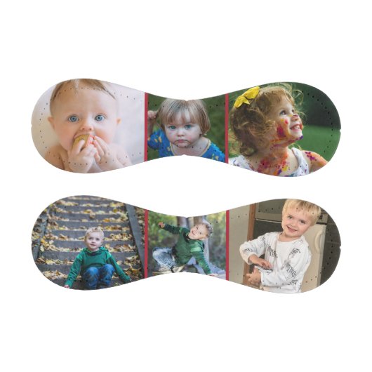 Balle De Baseball Red Simple Six Photo Collage (Panneaux)