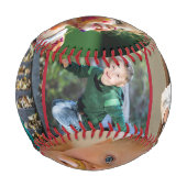 Balle De Baseball Red Simple Six Photo Collage (Dos)