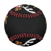 Balle De Baseball Reindeer Puzzled drôle Caractère de Noël (Devant)