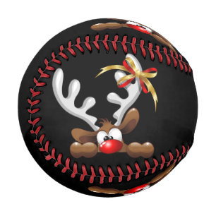 Balle De Baseball Reindeer Puzzled drôle Caractère de Noël