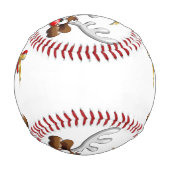 Balle De Baseball Reindeer Puzzled drôle Caractère de Noël (Devant)