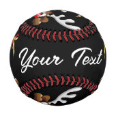 Balle De Baseball Reindeer Puzzled drôle Caractère de Noël (Dos)