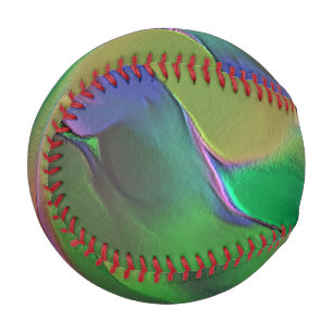 Balle De Baseball Reliefs avec une prédominance de jaune et vert