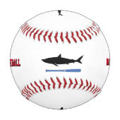 Balle De Baseball requin noir personnalisé (Devant)