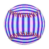 Balle De Baseball rétro électrique rayé bleu & violet (Dos)