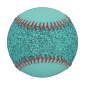 Balle De Baseball Retro Floral Jade Turquoise Turquoise (Dos)