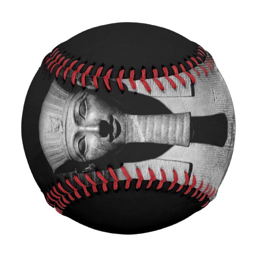 Balle De Baseball Roi pharaon noir et blanc (Devant)