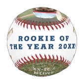Balle De Baseball Rookie de l'année Anniversaire Keepsaké Baseball (Dos)