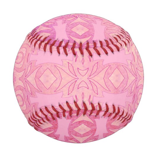 Balle De Baseball rose abstrait motif (Devant)