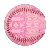 Balle De Baseball rose abstrait motif (Devant Gauche)