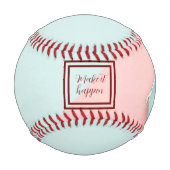 Balle De Baseball Rose Bleu Le Rendre Possible (Devant)