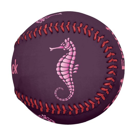 Balle De Baseball Rose de Seahorse (Dos Gauche)