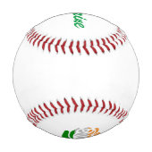 Balle De Baseball Rose du drapeau irlandais personnalisé (Dos)