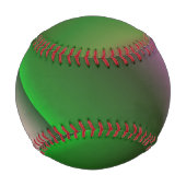 Balle De Baseball Rose Et Vert Gradient Amusant (Dos)