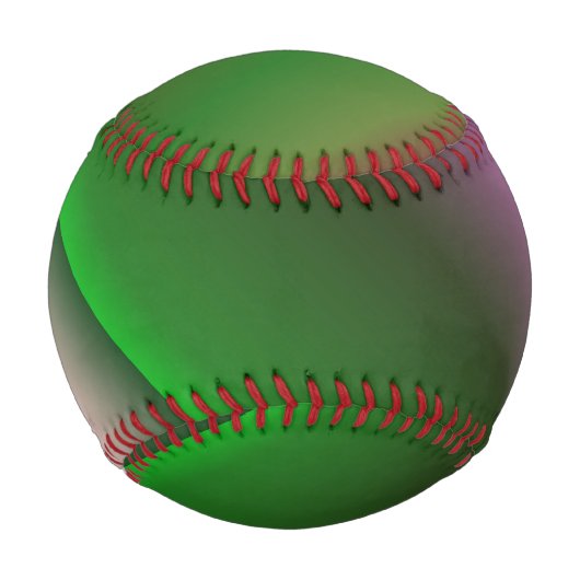 Balle De Baseball Rose Et Vert Gradient Amusant (Dos)