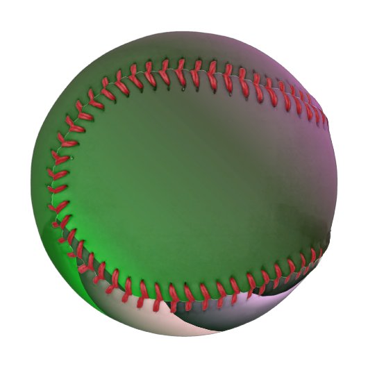 Balle De Baseball Rose Et Vert Gradient Amusant (Devant Gauche)
