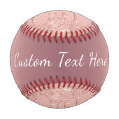 Balle De Baseball Rose Gold Parties scintillant Baseball avec nom de (Devant)