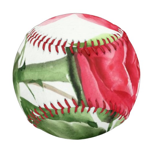 Balle De Baseball rose rouge (Devant)