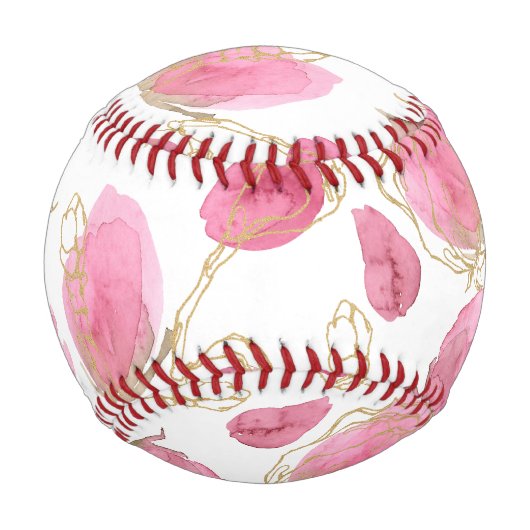 Balle De Baseball Roses roses (Devant)